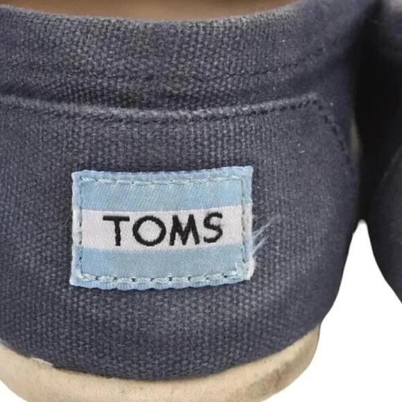 Toms Classic Navy  Blue Canvas Shoes Flats Espadrilles Size 7 - Picture 8 of 12